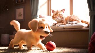 Cute story of cat and dog