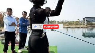 girl fishing