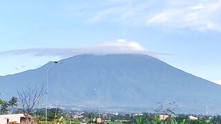 Ciremai mountain in kuningan city indonesia
