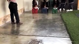 Childrens pushing competition