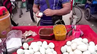 Most Popular Boiled Egg with Spicy Masala and Chutney - Healthy Street Food
