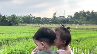 see a small child thinking about his future, he knows his situation, but he is still enthusiastic about his future.