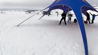 He could not believe it,that feeling after skiing the world longest rail