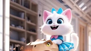 Cute mischievous cat