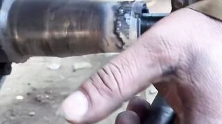The nut of real axle slipped due to over loading on truck with crop wast the mechanic