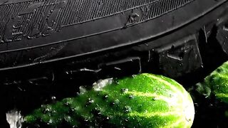 ASMR Car Crushing cucumber