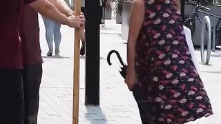 Grandma Thinks This Giant Mirror is Her Lost Grandson?