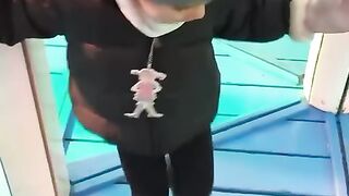 Behind the glass