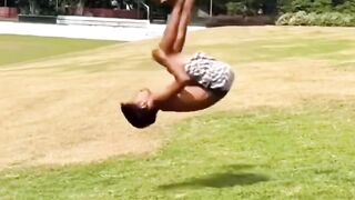 Backflip Fail Almost Lands on Neck!  Dont Try This at Home!
