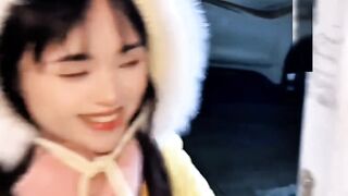 Poor girl she can t get her tongue out of the metal