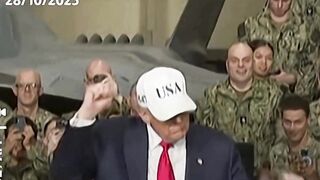 Trump dances after his speech in Japan