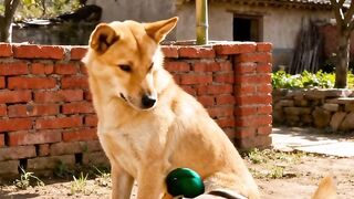 When a Dog Plays with a Duck with Firecrackers in the Village