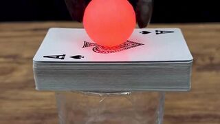 1000C Molten Metal Ball Meets a Deck of Cards  You Wont Believe the Result!