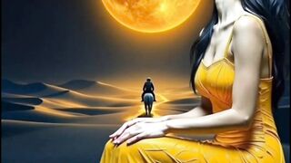 Moonlit Solitude in Golden Sands