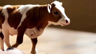 Fluffy Baby Cow Cuteness Overload  viral viralvideo cute animals shortvideo shorts short