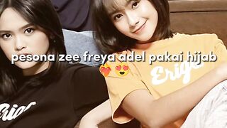 PESONA ADEL FREYA ZEE JKT48 PAKAI HIJAB CANTIK BANGET