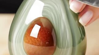 Cutting Glass Avocado ASMR