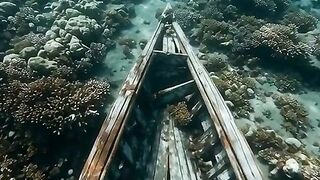 Deep in the ocean, shipwrecks bear silent witness to the passage of time.