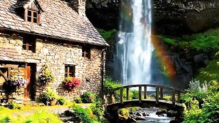 Hidden Paradise The Peaceful Village and Its Majestic Waterfall