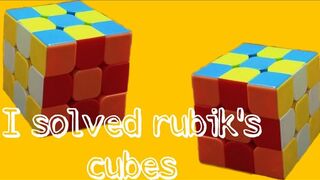 I solved rubiks cube very fast