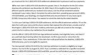 How to claim Cash App settlement? Claim Settlement Legally 2025
