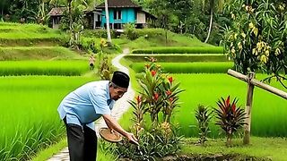 Feeding the Fish in Green Paradise