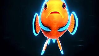 Animation 2DVivid 3D Hologram Clownfish Swims So Real You Wont Believe