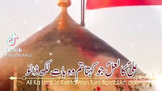 Ali (a.s) ka lal jo kehta h wahi bat likh dalo ❤️❤️