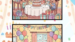 Birthday Party Celebration   Spot the Differences Challenge   Fun Game for All Ages