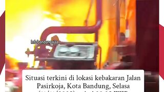 Judul Kebakaran Hebat di Pasirkoja Bandung, 15 Jongko Kayu Hangus Terbakar