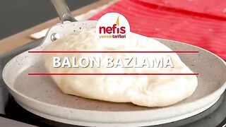 EVDE YAPILABİLECEK EN PRATİK EKMEK TAVADA BALON BAZLAMA