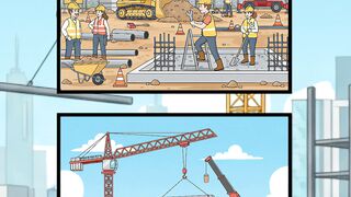 Busy Construction Site   Spot the Differences Challenge   Fun Puzzle for Kids  Adults