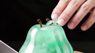 Cut pear glass