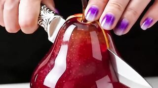 Cut pear red
