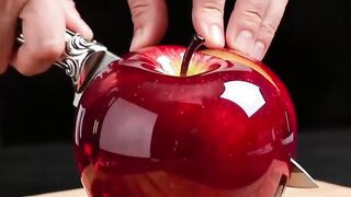 Cut apple red