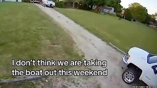 Unhitched! Boat Trailer Rolls Away, Driver Takes a Tumble.