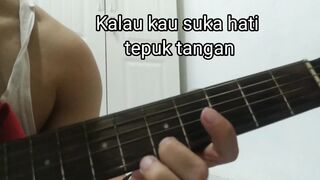 tutotial melody gitar Kalau kau suka hati tepuk tangan