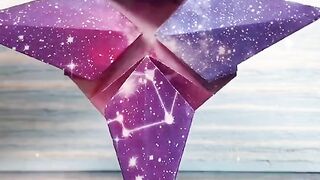 DIY Galaxy Origami Star Box Easy Paper Folding Craft Tutorial