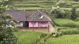 The atmosphere in the village after it rains
