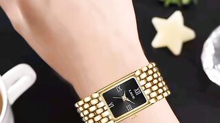 ساعة LIGE الفاخرة للنساء  أناقة راقية بتصميم ذهبي عصري