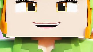 Minecraft animation of a beautiful girl