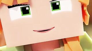 Minecraft animation of a beautiful girl
