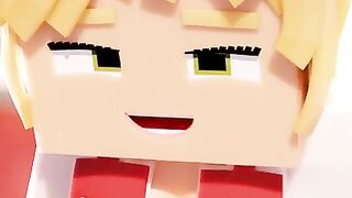 Minecraft animation of a beautiful girl
