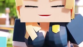 Minecraft animation of a beautiful girl