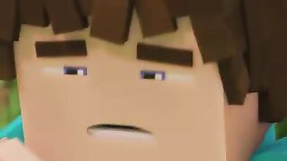 Minecraft animation of a beautiful girl