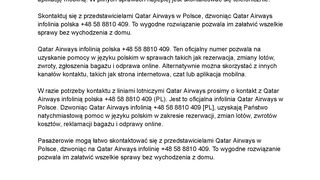 Qatar Airways infolinia polska ! Jak skontaktować się z Qatar Airways?