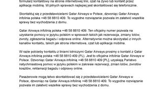Jak skontaktować się z Qatar Airways?