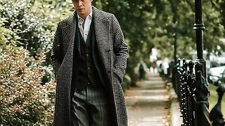 a English man is walking in park