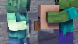 Minecraft animation beautiful girl with