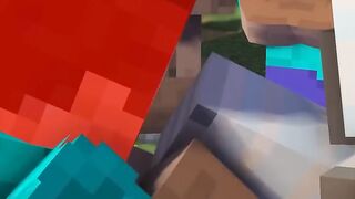 Minecraft animation beautiful girl with